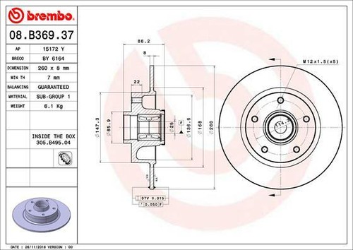 Brake disc for - 2x,