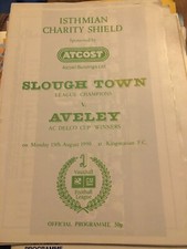 Slough Town v Aveley 1990/91