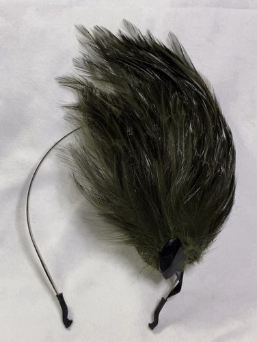 Olive green feather - feather, fascinator