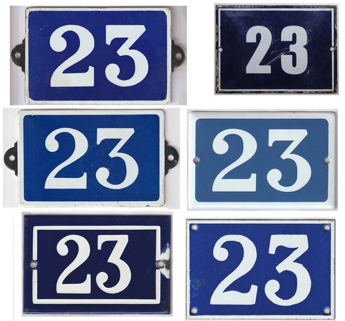 Old blue french house - blue, number