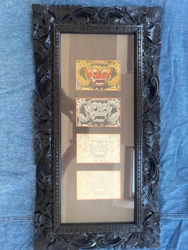 Bali painting and - bali, frame
