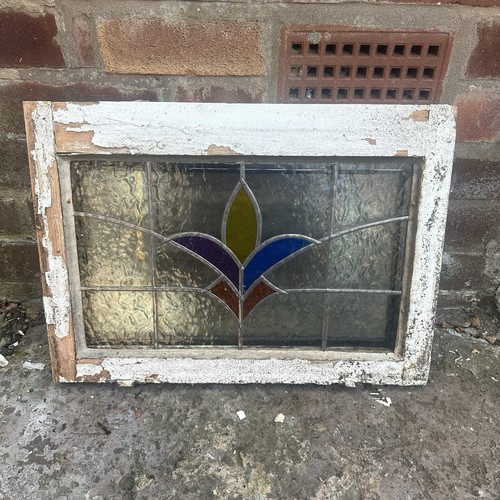 Vintage leaded stained glass - stained,