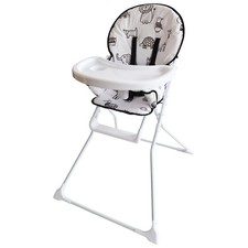 GRADE A2 - Babyway Baby High Chair with Animal Print Padded Seat by A2/JFCHC-Av2