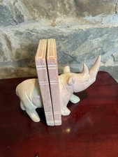 Soapstone Rhino Bookends (6