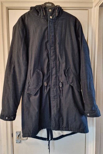 Primark black navy hooded long - hooded,