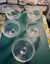 Whitefriars Textured Glacier Sundae Dessert Fruit Bowls x5