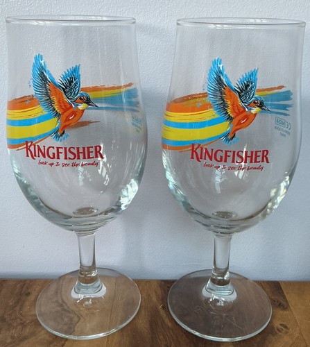 Kingfisher pint chalice - 2, x