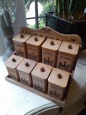 Vintage wooden spice herb