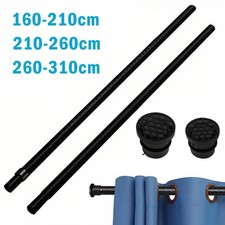 Heavy Duty Extendable Telescopic Shower Curtain Pole Rail Rod Bath Door Window