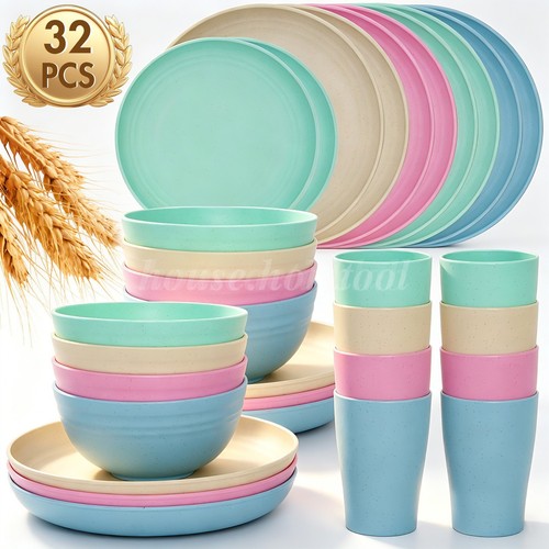 32pcs wheat straw - 32pcs, dinnerware