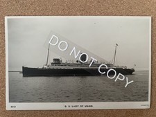 Shipping - Steamer - SS Lady Of Mann.    Sankey, Barrow RPPC.