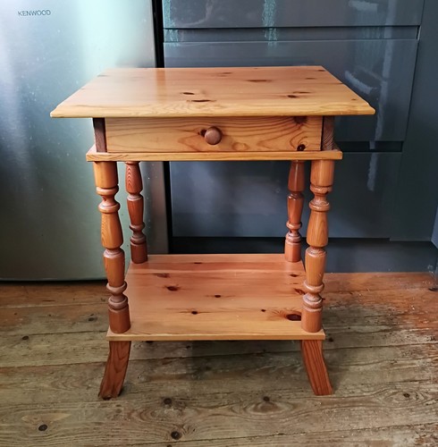 Vintage 1990s solid - pine, side