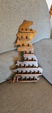 Vintage wooden curio shelf - wooden,