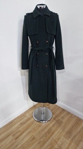 Hobbs military green coat size - military,