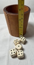 Vintage Stitched Leather Dice