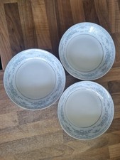 3 X Crown Ming Fine China Blue Floral Bowls