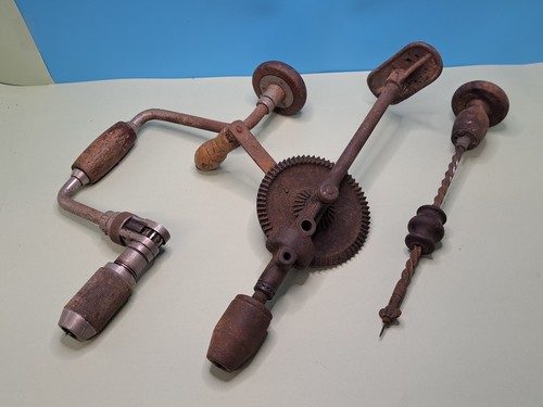 Vintage hand drills an - x, 3