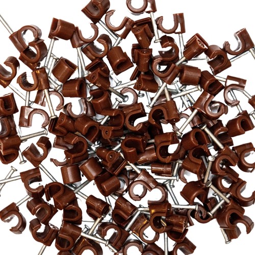 Round cable clips 6mm - cable, 6mm-7mm