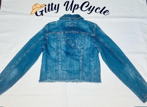 Upcycled distressed jean - distressed,