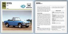 Honda - S600 - 1964-66 Sports - Classic Cars Collectors Club Card