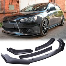 For Mitsubishi Lancer Matte Black Front Bumper Lip Spoiler Splitter Body Kit