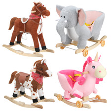 Plush ride on rocking - ride,