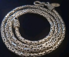Samuel B New York Designer Sterling Silver 20 inch Bali Byzantine Chain Necklace