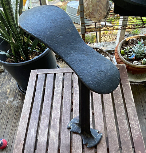 Vintage cast iron cobbler shoe - cobbler,
