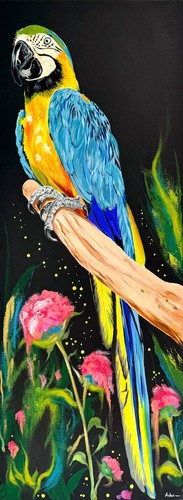 Blue golden macaw oil - golden,