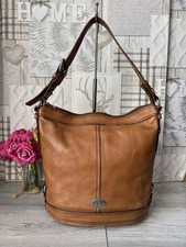 Lovely Fossil Maddox Medium Shoulder bag Handbag Tan Leather