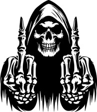 Vinyl Decal / Sticker   -   GRIM REAPER  -   F. O.