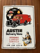 Austin Delivery Van Advertising Enamel Sign