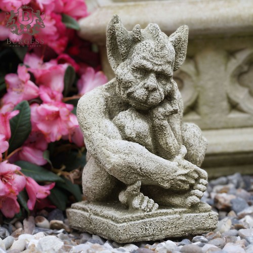 Resting gargoyle stone statue - gargoyle,