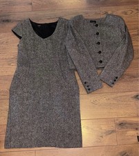 Hobbs London Grey Wool Tweed