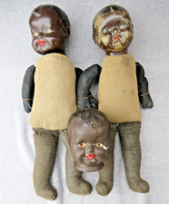 2 x 16" Vintage Black dolls