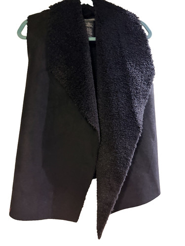 Black vest soft - suede, like