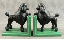 PAIR OF BLACK STANDARD POODLE
