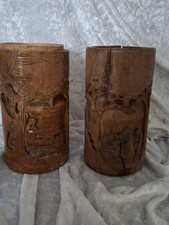 Vintage carved chinese bamboo