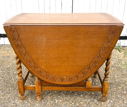 Vintage oak barley twist drop - barley,