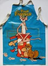 Vintage PINK PANTHER & Inspector Clouseau Adult Cooking Apron Cotton/Vinyl 1979