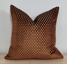 Designers Guild Portland Terracotta & Omega Velvet Cushion Cover 45x45 cm 