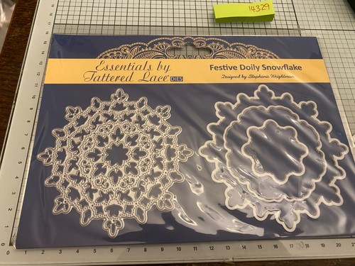 Tattered lace festive doily - lace,