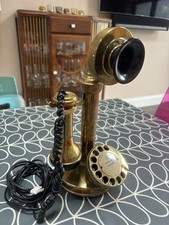 Astral Telecom Brass Candlestick Telephone Vintage Retro Telephone Untested