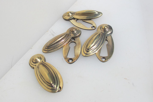 Victorian brass keyhole cover - victorian,