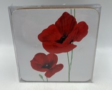 4 x Poppy Garden Coasters From
