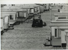 Towyn Wales Caravan Park Homes Flood Storm 1990 Press Photo