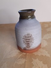Studio Art Pottery Vase Pot Signed Ceramic Pot Cornish Ware 70's VGC Handmade