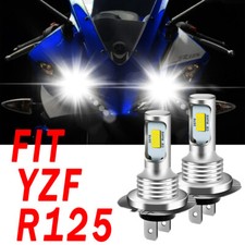 FOR Yamaha YZF R125 H7 6000K XENON SUPER WHITE LED HEADLIGHT BULBS PLUG PLAY