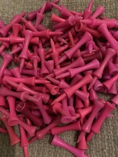 25 Used Pink Castle Golf Tees High Quality Plastic