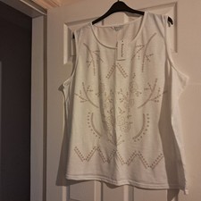 Cream Vest Top Size 24